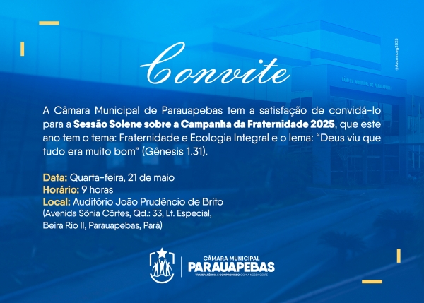 CMP promove Sessão Solene da Campanha da Fraternidade 2025